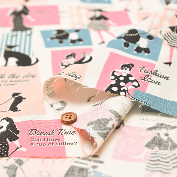 Cotton Muslin Printed Fabric - UN/NO Pretty Woman - nomura tailor