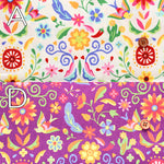 Cotton Muslin printed Fabric un/no - Mexican Flower - nomura tailor