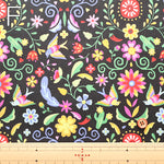 Cotton Muslin printed Fabric un/no - Mexican Flower - nomura tailor