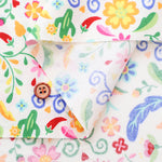 Cotton Muslin printed Fabric un/no - Mexican Flower - nomura tailor