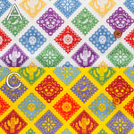 Cotton Muslin printed Fabric un/no - Mexican Motif - nomura tailor
