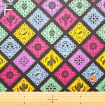 Cotton Muslin printed Fabric un/no - Mexican Motif - nomura tailor