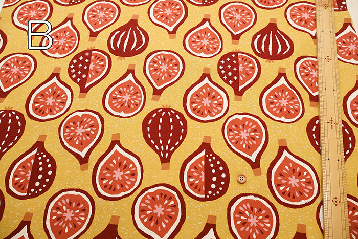 Cotton Muslin printed Fabric un/no - Fig - nomura tailor