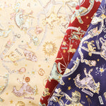 Cotton Muslin Printed Fabric un/no - Twilight Moon Constellation - nomura tailor