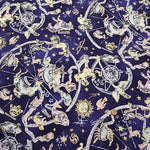 Cotton Muslin Printed Fabric un/no - Twilight Moon Constellation - nomura tailor