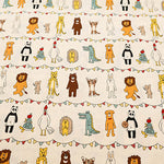 Cotton Muslin printed Fabric - un/no KUSUTTO Animal - nomura tailor
