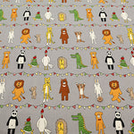 Cotton Muslin printed Fabric - un/no KUSUTTO Animal - nomura tailor