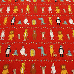 Cotton Muslin printed Fabric - un/no KUSUTTO Animal - nomura tailor