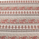 Cotton muslin Fabric - Asian dye - Flower Border - nomura tailor