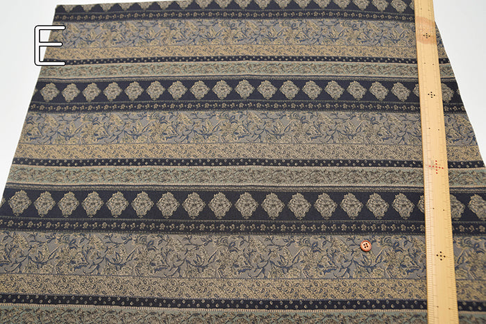 Cotton muslin Fabric - Asian dye - Flower Border - nomura tailor