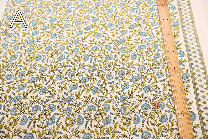 Silky-like Cotton Compass Print Fabric - Ethnic - nomura tailor