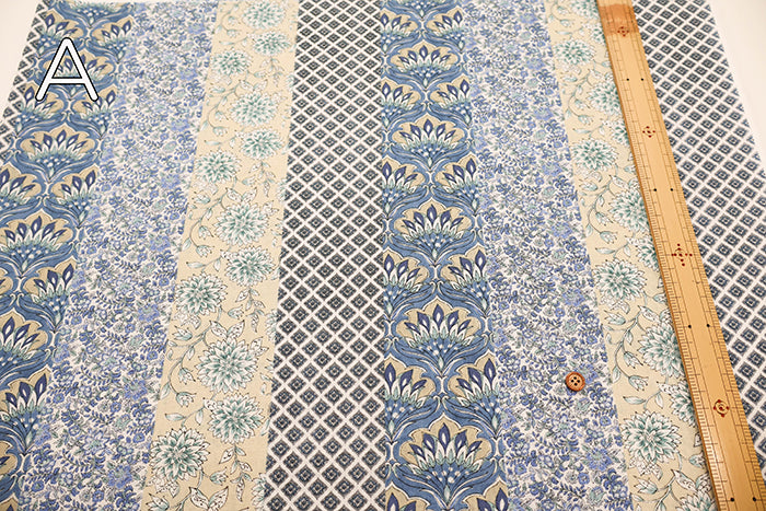 Silky-like Cotton Compass Print Fabric - Ethnic - nomura tailor