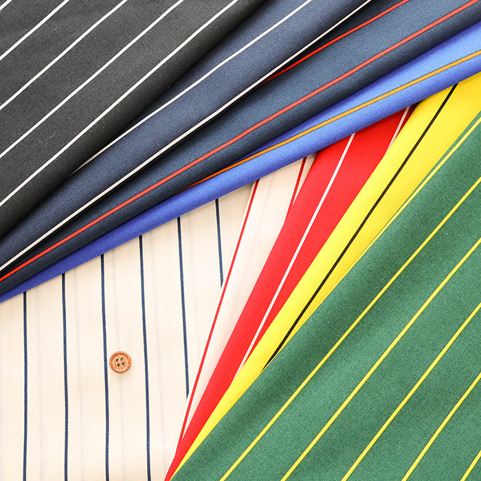 Cotton Broad Fabric - Pencil Stripe - nomura tailor