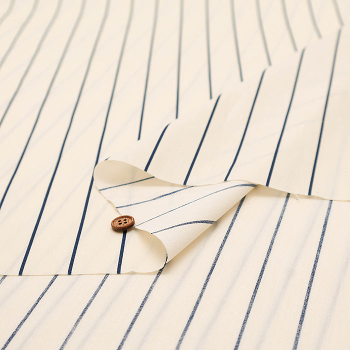 Cotton Broad Fabric - Pencil Stripe - nomura tailor