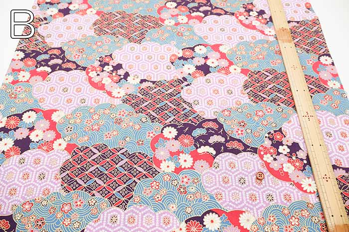 Cotton muslin  Lame (Glitter)  Fabric - Pine and seven treasure - nomura tailor
