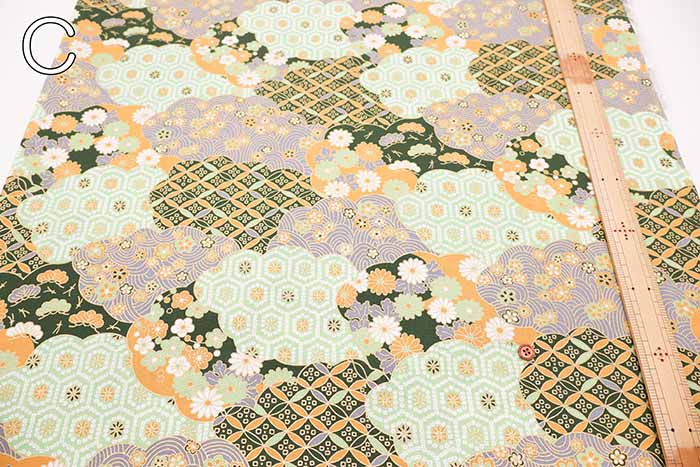 Cotton muslin  Lame (Glitter)  Fabric - Pine and seven treasure - nomura tailor