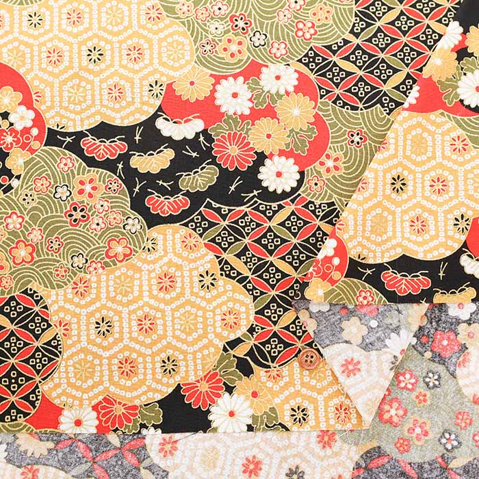 Cotton muslin  Lame (Glitter)  Fabric - Pine and seven treasure - nomura tailor