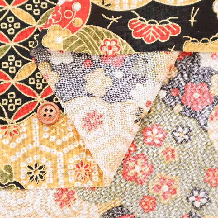 Cotton muslin  Lame (Glitter)  Fabric - Pine and seven treasure - nomura tailor