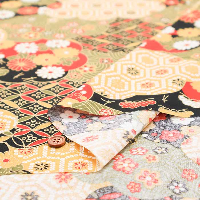 Cotton muslin  Lame (Glitter)  Fabric - Pine and seven treasure - nomura tailor