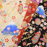 Cotton muslin Lame (Glitter) Fabric - Maiko (Apprentice geisha) - nomura tailor