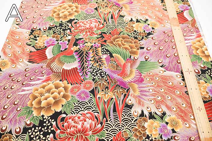 Cotton muslin  Lame (Glitter)  Fabric 孔雀 - nomura tailor