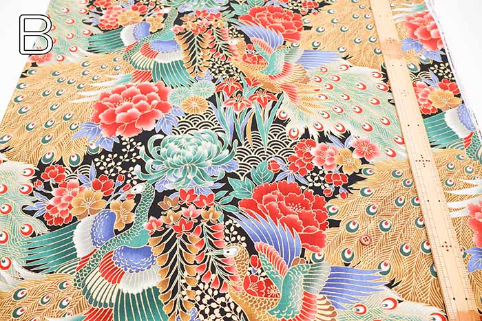 Cotton muslin  Lame (Glitter)  Fabric 孔雀 - nomura tailor