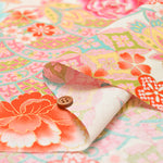 Cotton muslin  Lame (Glitter)  Fabric - Peony - nomura tailor