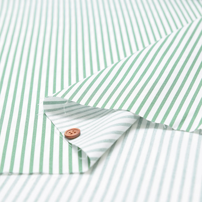 Cotton Broadcloth Printed Fabric - Stripe - nomura tailor