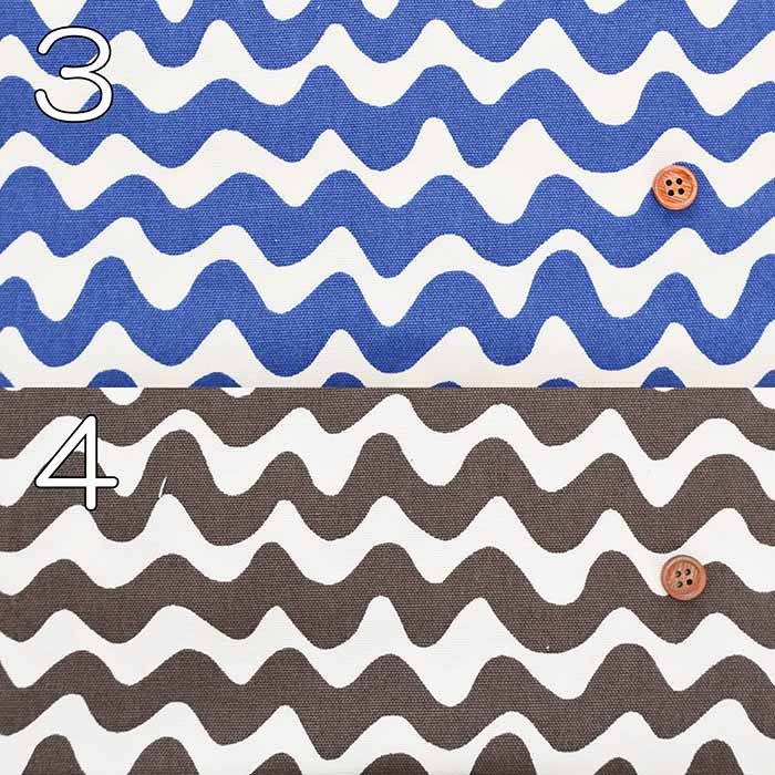 Cotton Oxford Fabric -  Wavy stripe pattern - nomura tailor