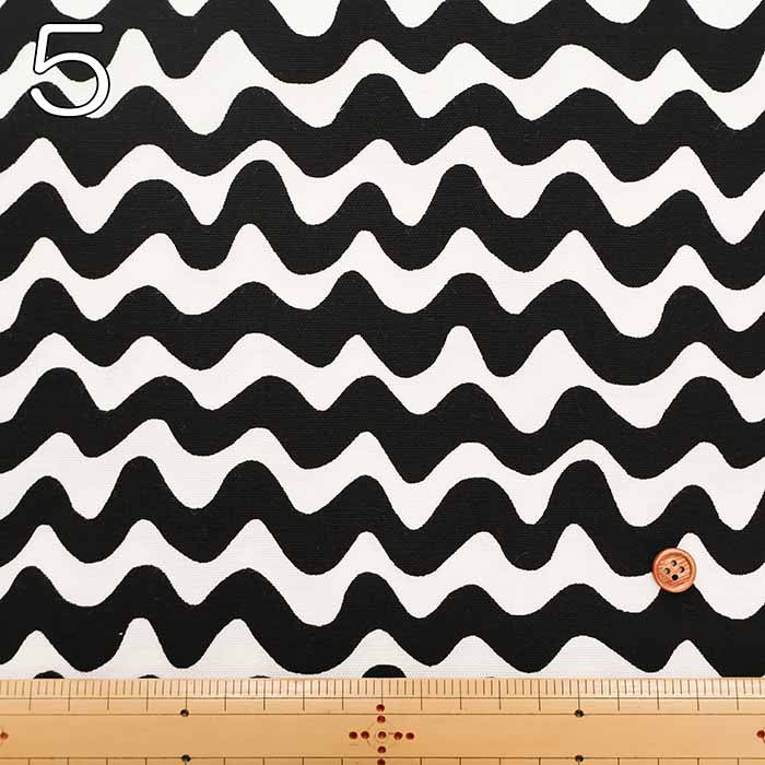 Cotton Oxford Fabric -  Wavy stripe pattern - nomura tailor
