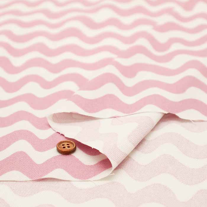 Cotton Oxford Fabric -  Wavy stripe pattern - nomura tailor