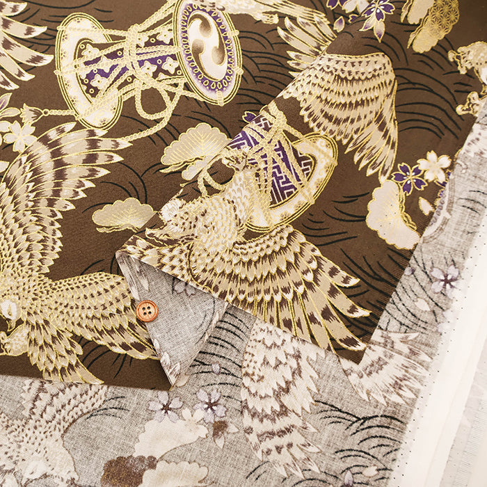 Cotton Muslin Lame (Glitter) Fabric - Hawk - nomura tailor