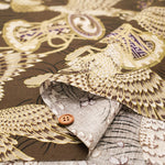 Cotton Muslin Lame (Glitter) Fabric - Hawk - nomura tailor