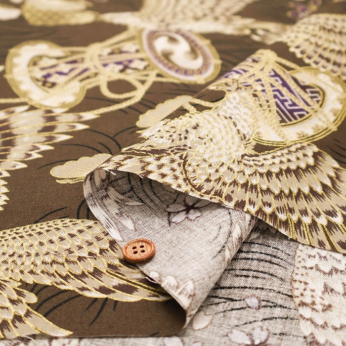 Cotton Muslin Lame (Glitter) Fabric - Hawk - nomura tailor