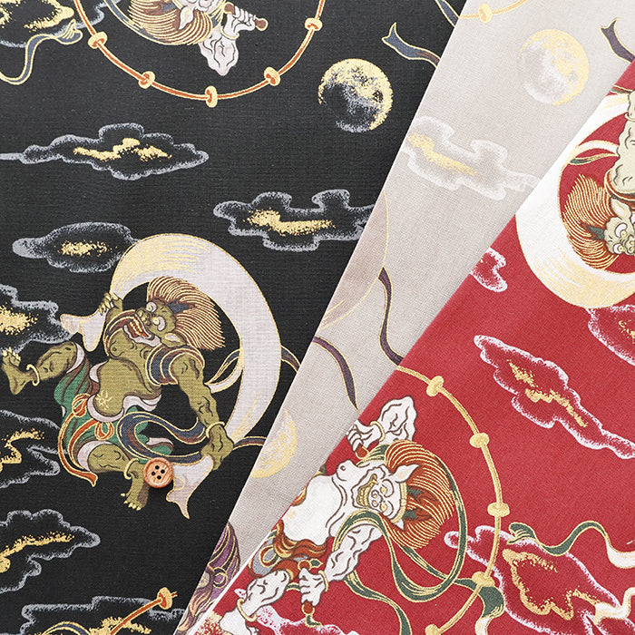 Cotton Scare Lame (Glitter) Fabric - God of wind and god ofthunder - nomura tailor