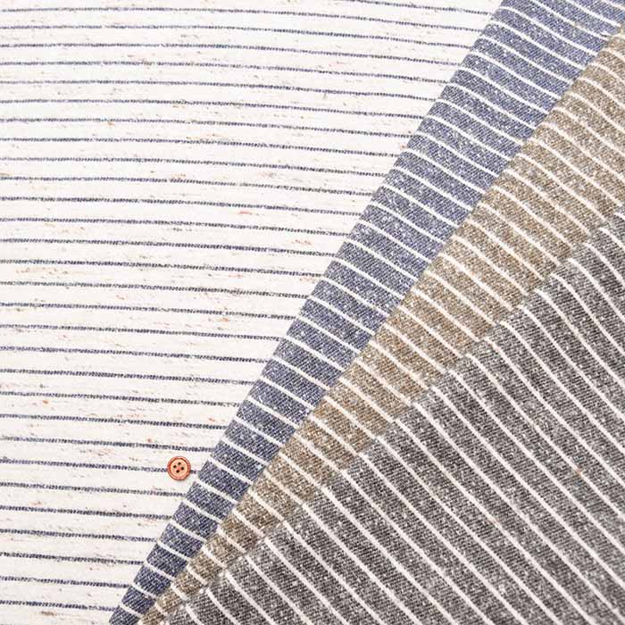 Yarn-Dyed Jazz Nep Brushed Fabric - Border - nomura tailor