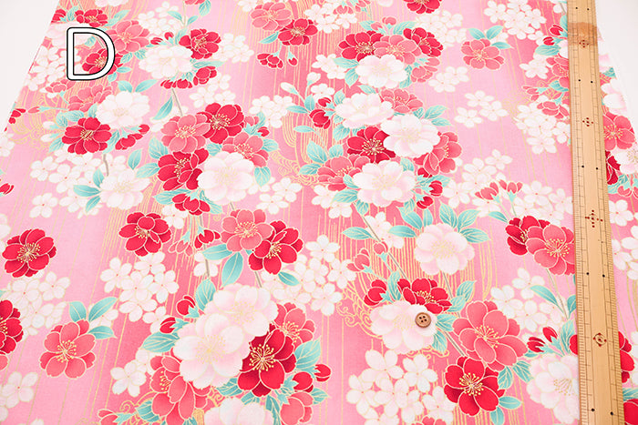 Cotton Scare Lame (Glitter) Fabric - Cherry blossoms - nomura tailor