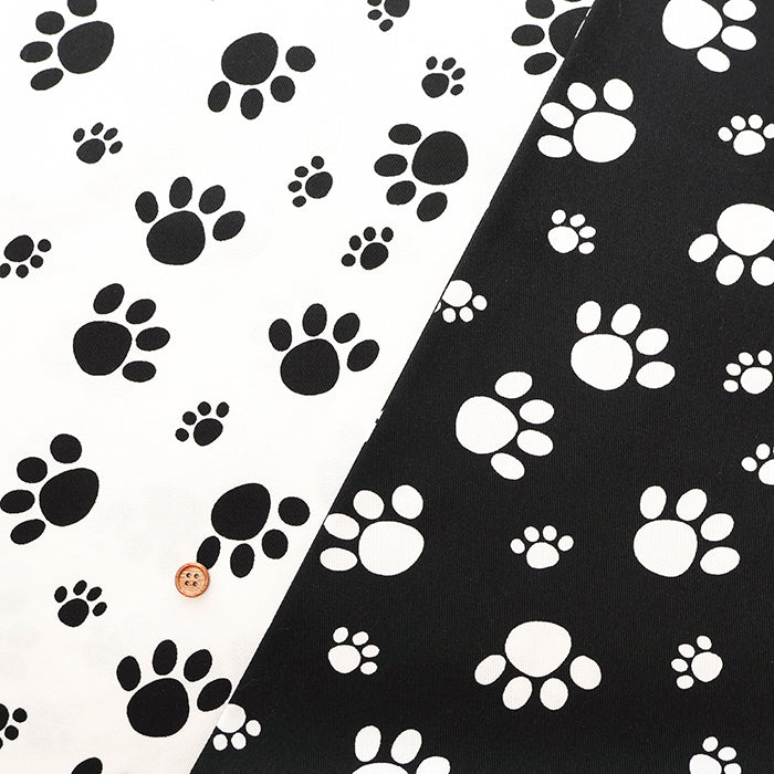 Cotton Twill Print Fabric - Footsteps - nomura tailor