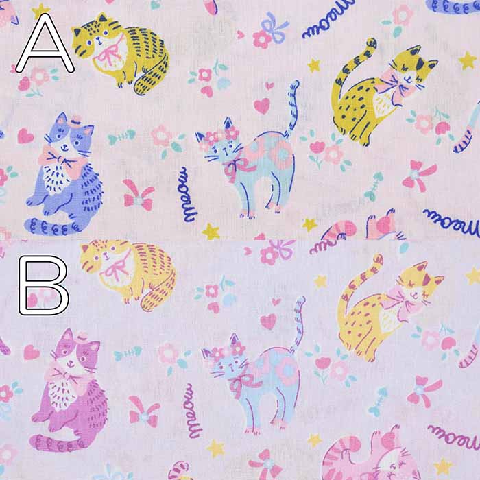Cotton CB Print Fabric - Pretty Cat - nomura tailor
