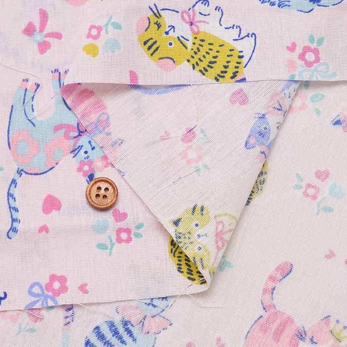 Cotton CB Print Fabric - Pretty Cat - nomura tailor