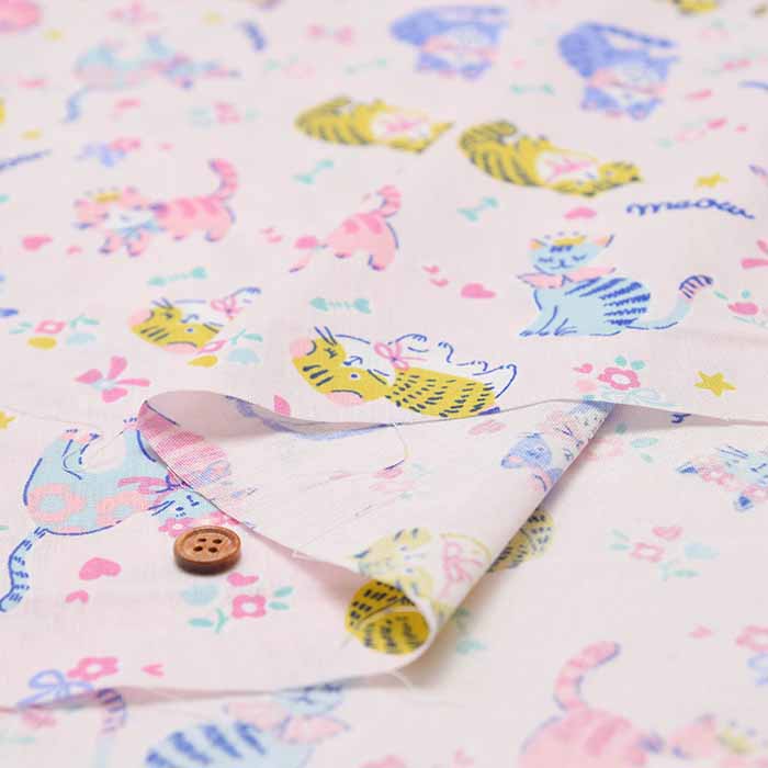 Cotton CB Print Fabric - Pretty Cat - nomura tailor