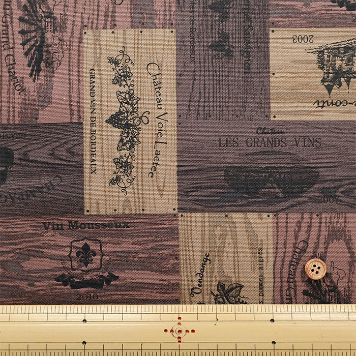 Cotton Oxford Fabric - Wine Wooden Box - nomura tailor