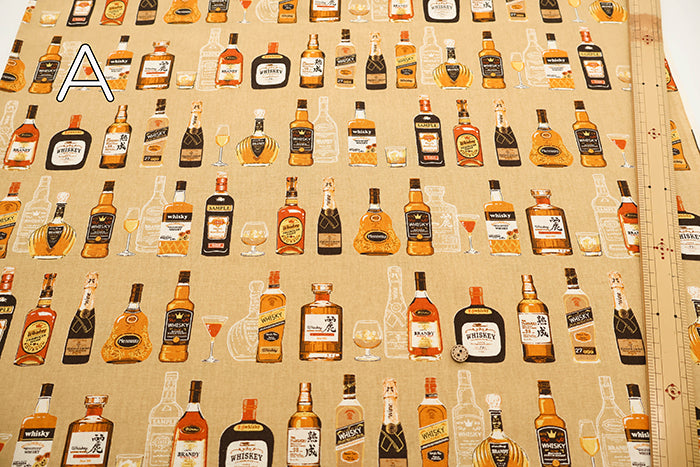 Cotton Muslin printed Fabric - Whiskey - nomura tailor