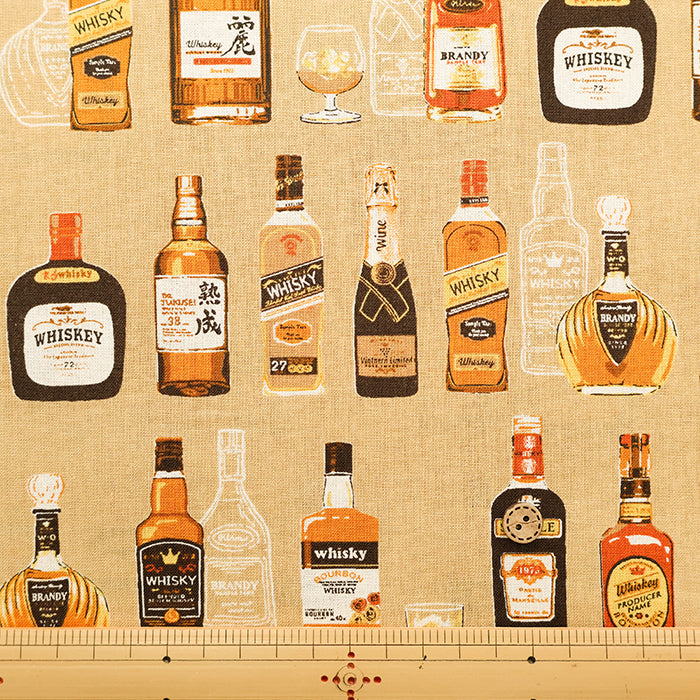 Cotton Muslin printed Fabric - Whiskey - nomura tailor