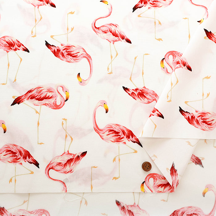Cotton Broadcloth Fabric - Flamingo - nomura tailor