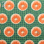 Cotton Broad Fabric - Orange and Coffee Bean - nomura tailor