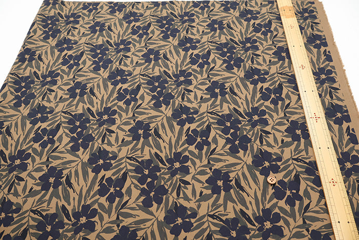 Cotton Broadcloth Overdyed Printed Fabric - Flower - nomura tailor