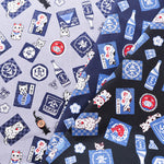 Cotton Scare Printed Fabric - Sake and Cat - nomura tailor
