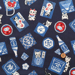 Cotton Scare Printed Fabric - Sake and Cat - nomura tailor
