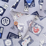 Cotton Scare Printed Fabric - Sake and Cat - nomura tailor